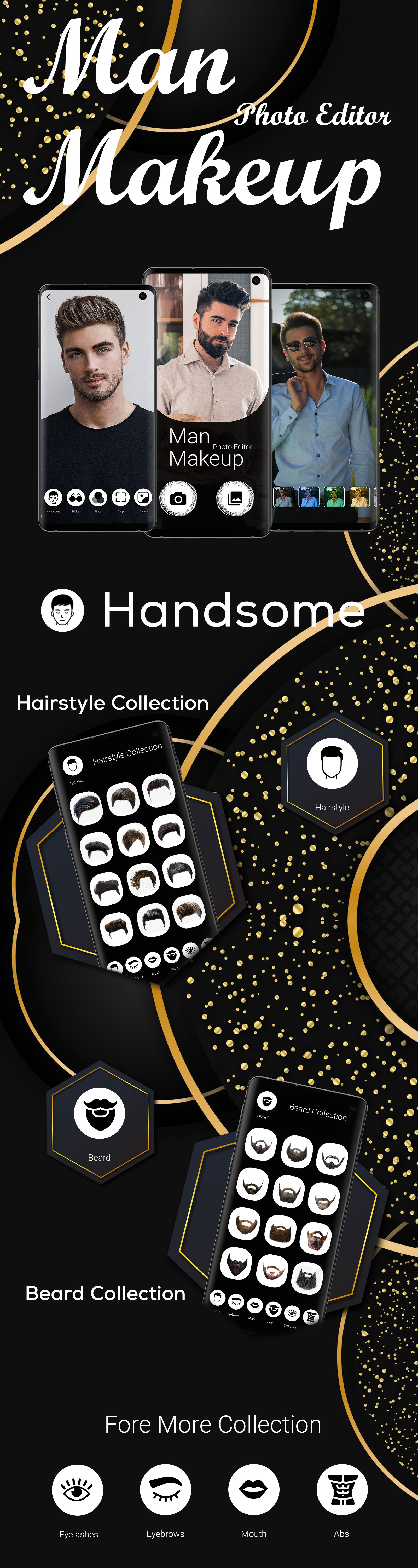 Handsome Men Makeup Photo Editor - Best Man Makeup Photo App - Men Stylish Photo - Man Makeover App